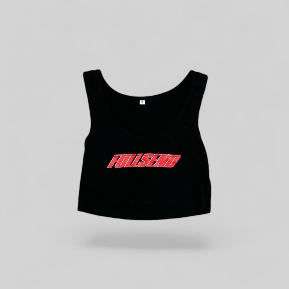 Full send cropped tank top